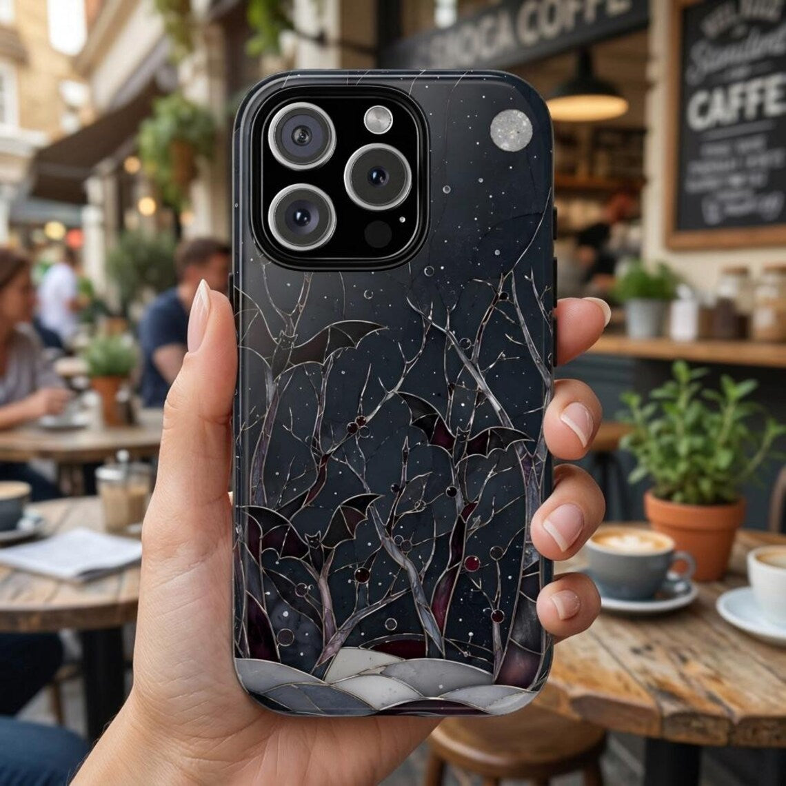Gothic Bat iPhone Case | Moonlit Forest iPhone Case