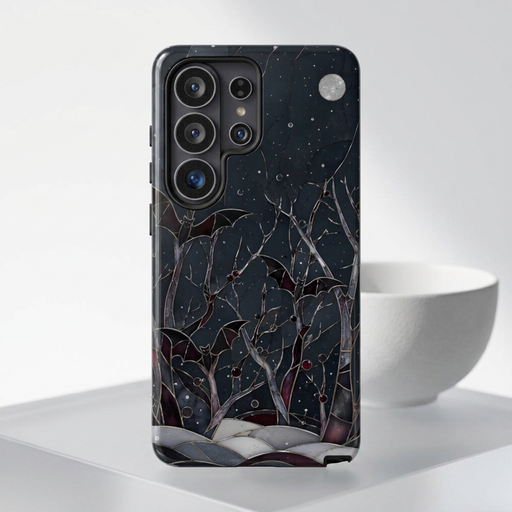 Gothic Bat Samsung Galaxy Phone Case | Moonlit Forest Phone Case