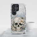 Gothic Skull Samsung Galaxy Phone Case | Winter Floral Phone Case