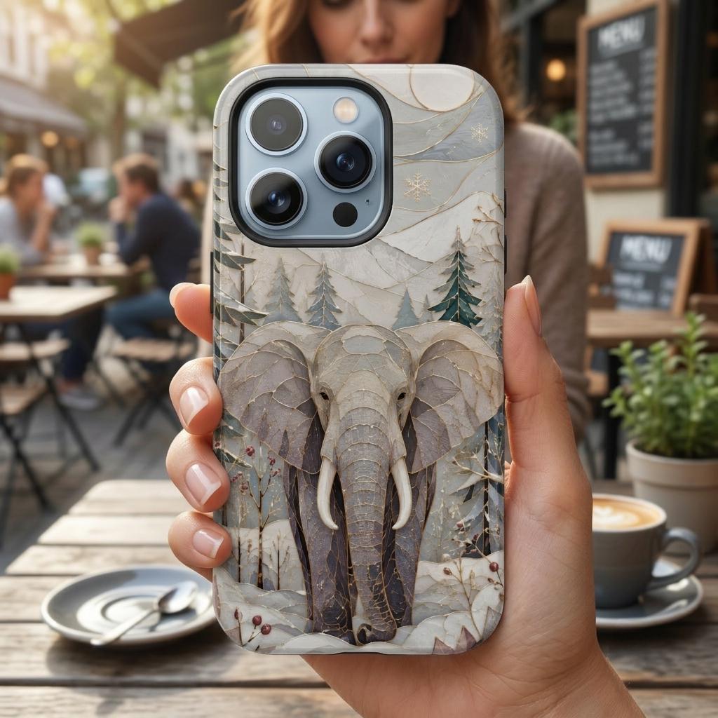 Elephant iPhone Case | Winter Forest iPhone Case