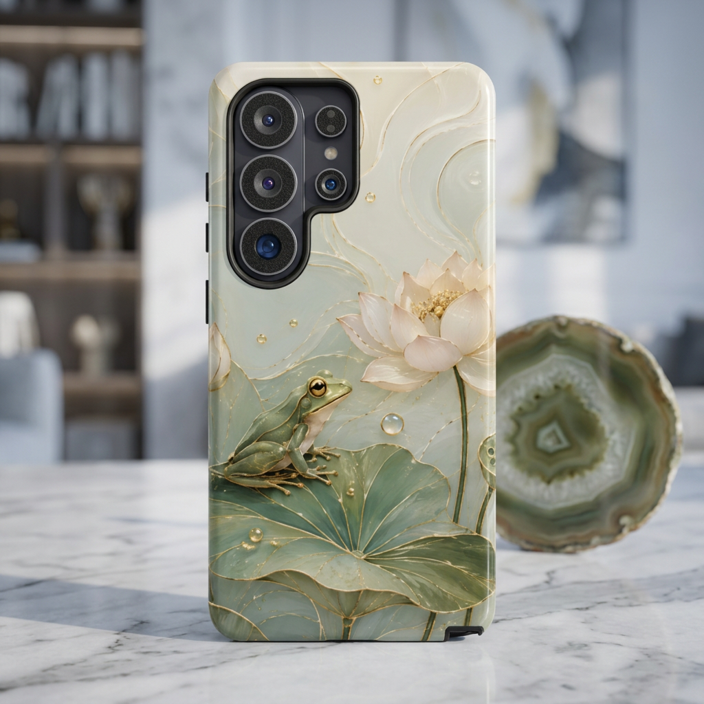 Lotus Frog Samsung Galaxy Phone Case | Water Lily Phone Case
