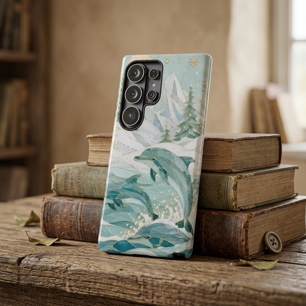 Dolphin Phone Samsung Galaxy Case | Ocean Wave Phone Case