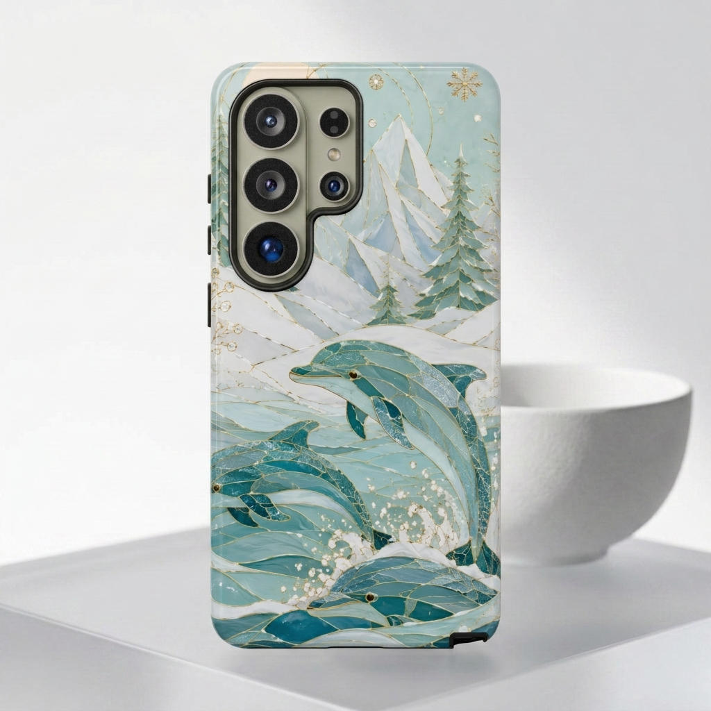 Dolphin Phone Samsung Galaxy Case | Ocean Wave Phone Case