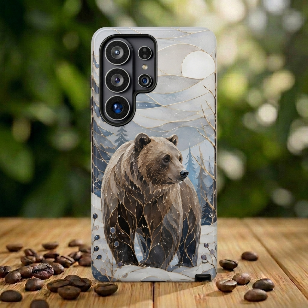 Grizzly Bear Samsung Galaxy Phone Case | Winter Wildlife Phone Case