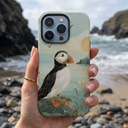 Puffin Coastal iPhone Case | Seaside Bird Art iPhone Case