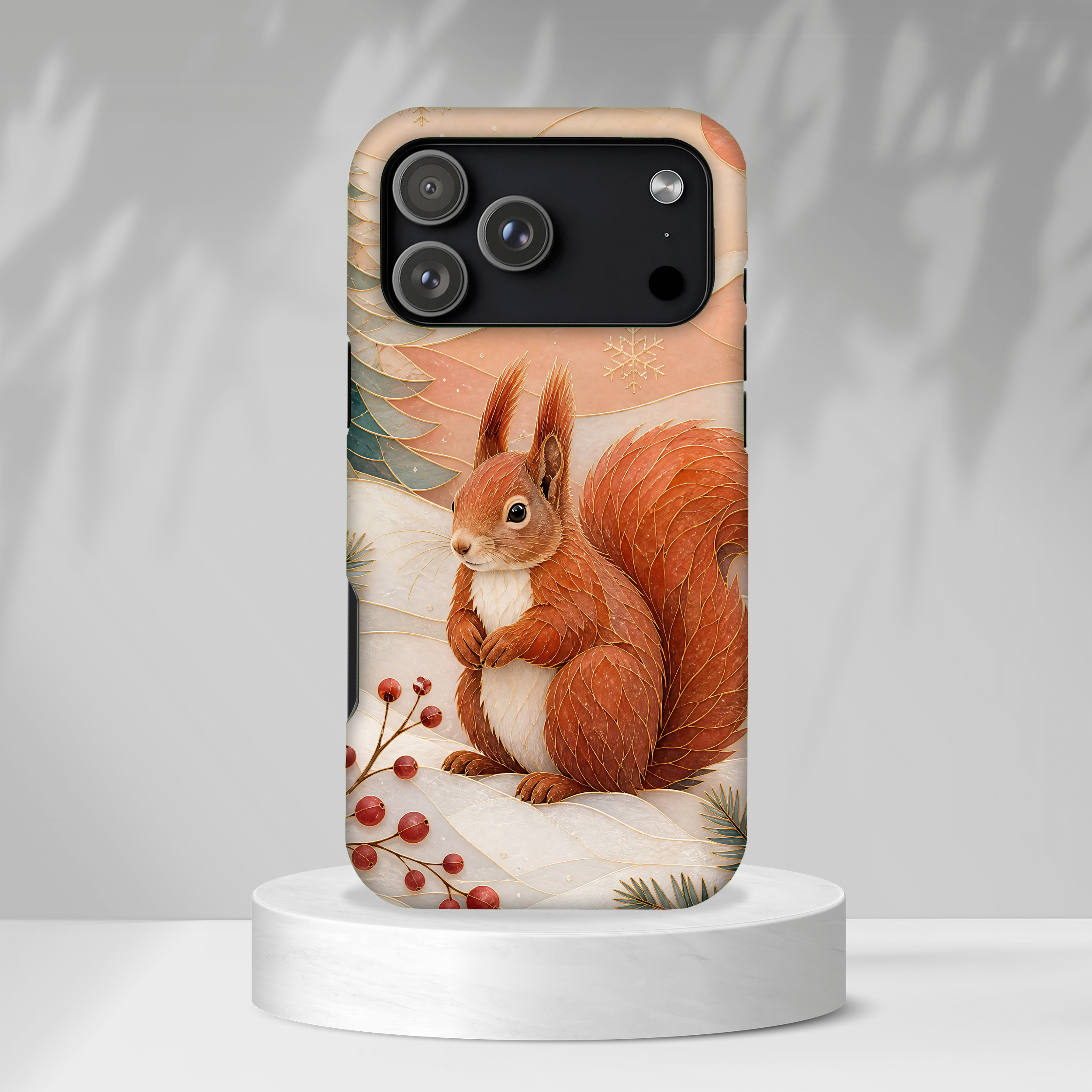 Winter Squirrel iPhone Case | Woodland Animal iPhone Case