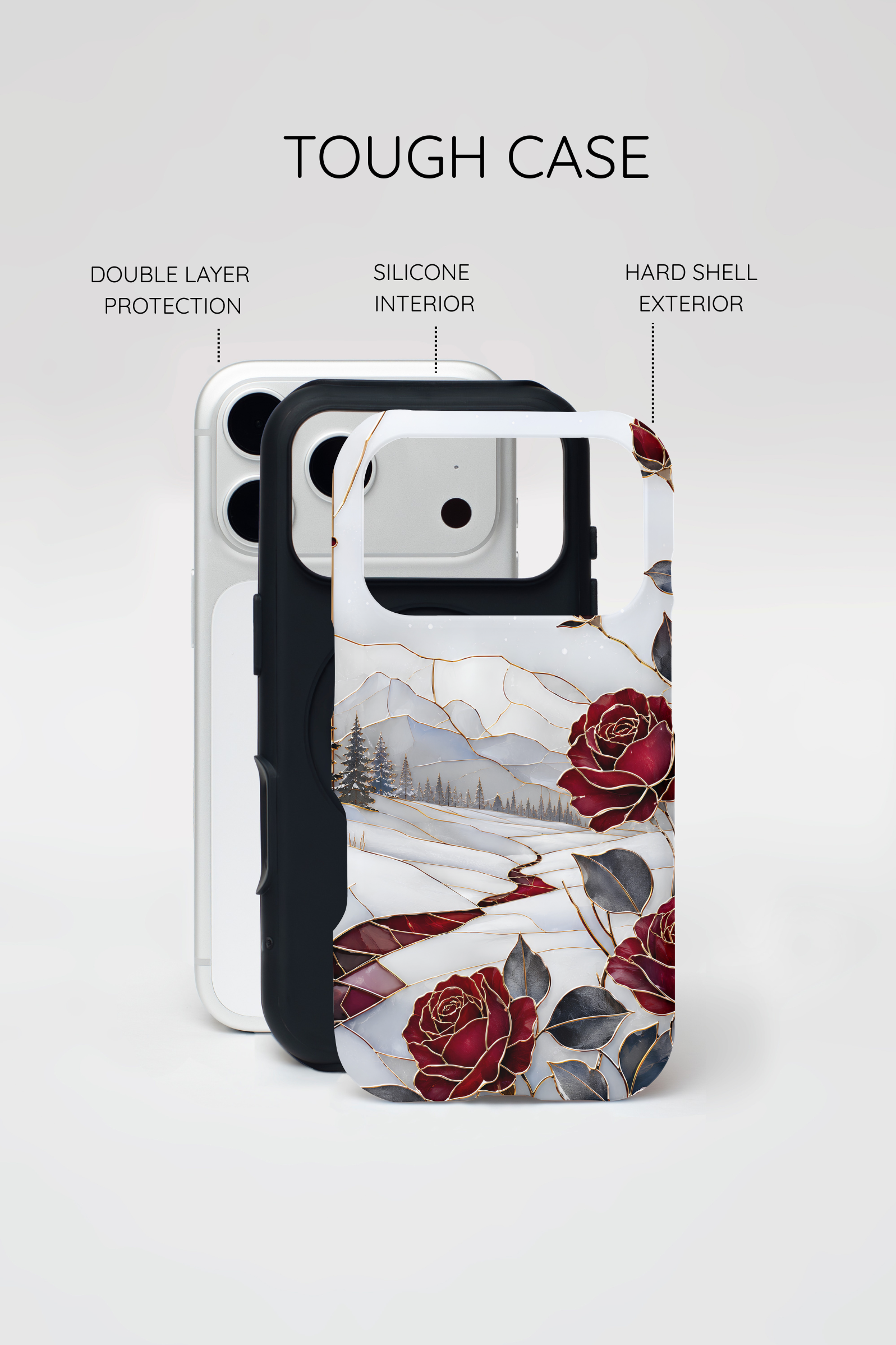 Winter Rose iPhone Case | Red Floral iPhone Case