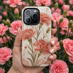 Carnation iPhone Case | Pink Floral iPhone Case