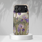 Stained Glass Iris iPhone Case | Purple Floral iPhone Case
