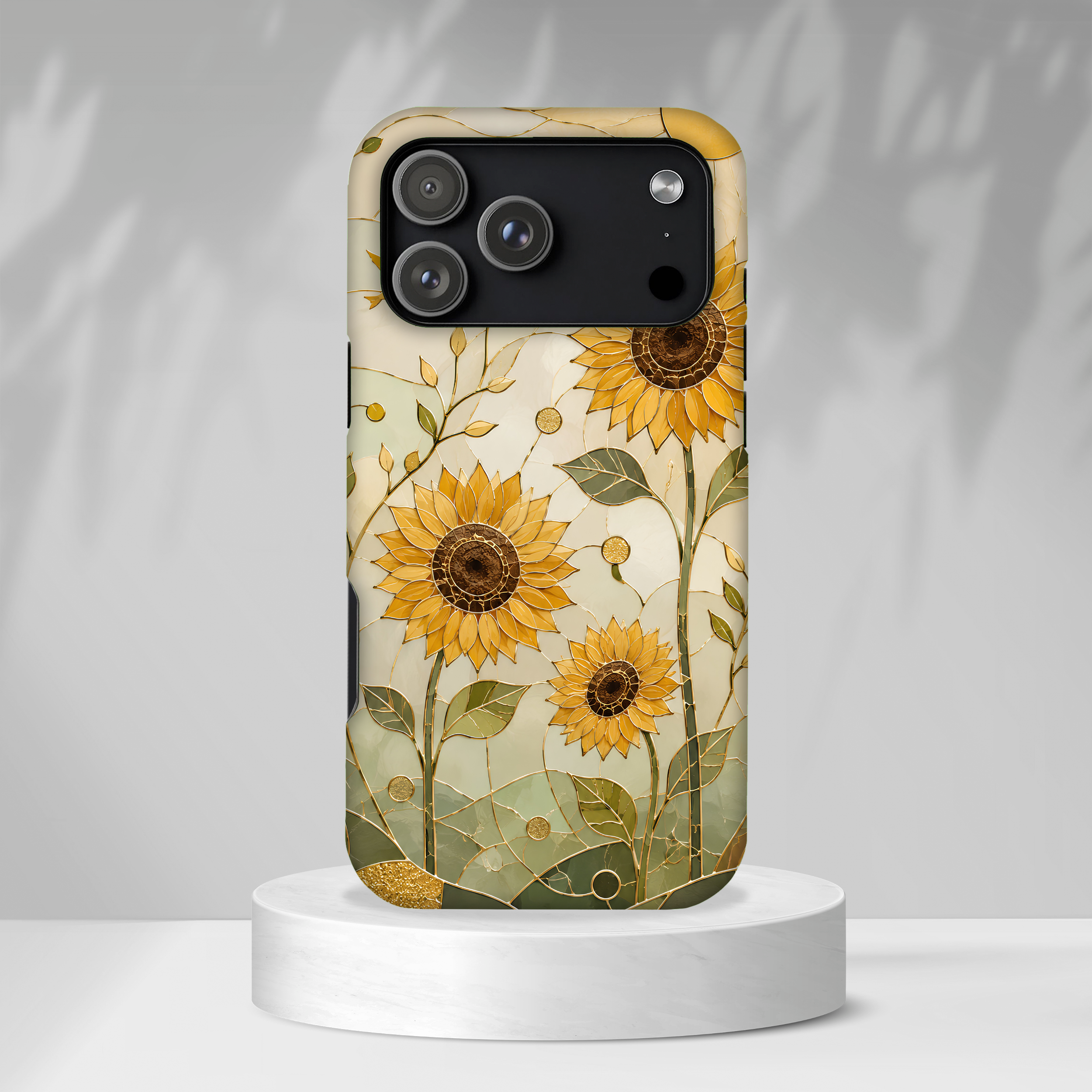Sunflower iPhone Case | Stained Glass Floral iPhone Case