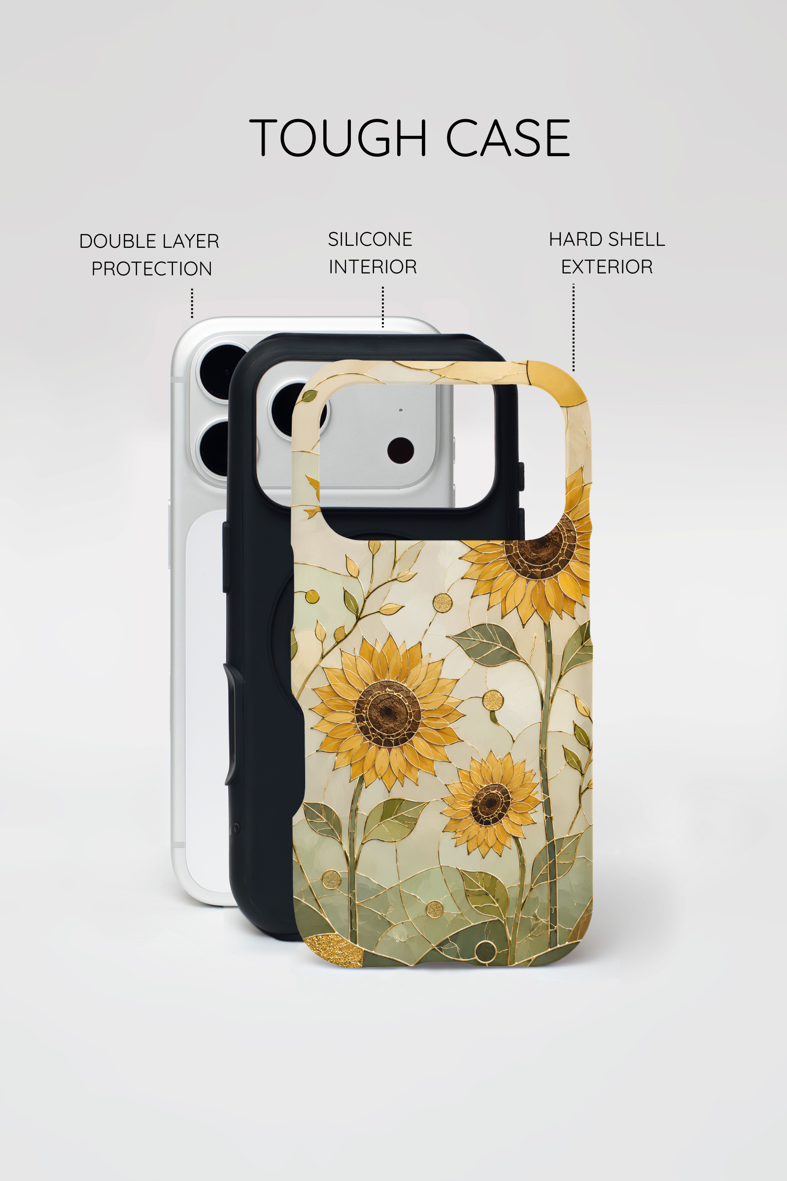 Sunflower iPhone Case | Stained Glass Floral iPhone Case