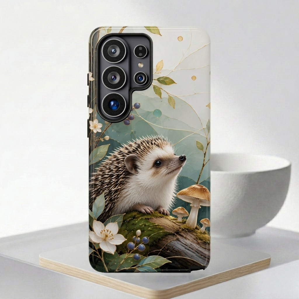 Hedgehog Samsung Galaxy Phone Case | Woodland Phone Case