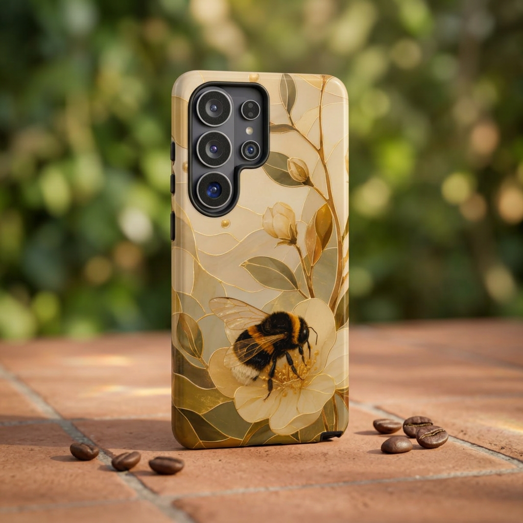 Bumblebee Samsung Galaxy Phone Case | Bee Floral Phone Case