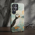 Puffin Coastal Samsung Galaxy Phone Case | Seaside Bird Art Phone Case
