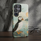 Puffin Coastal Samsung Galaxy Phone Case | Seaside Bird Art Phone Case