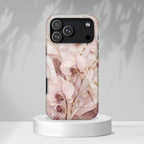 Stained Glass Orchid iPhone Case | Pink Floral Protective Case
