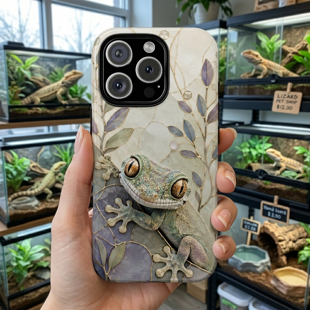 Tree Frog iPhone Case | Stained Glass Frog Cover
