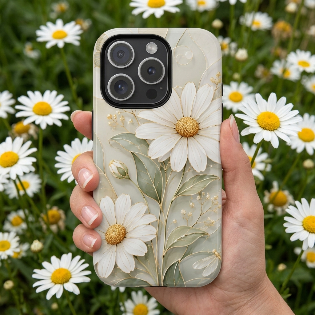Vintage Daisy iPhone Case | Cottagecore Floral Phone Cover