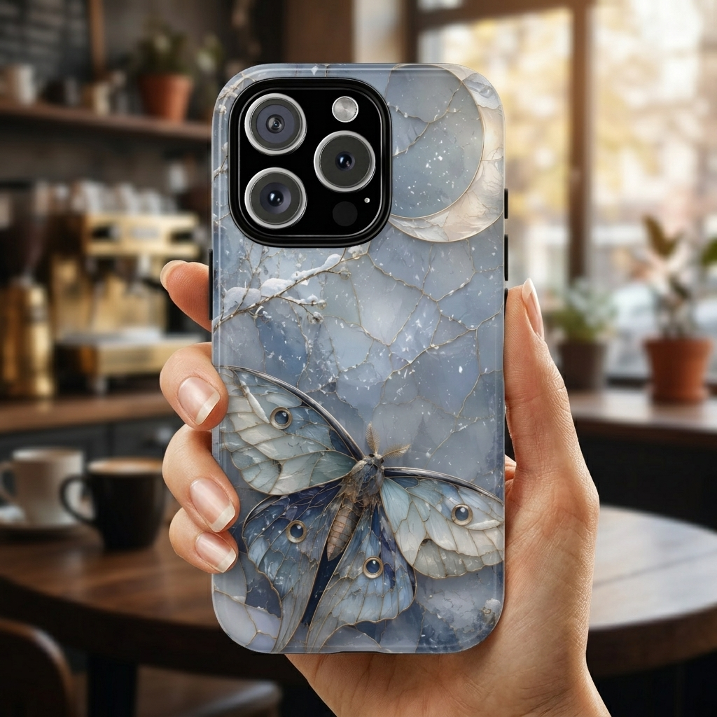 Luna Moth iPhone Case | Celestial Butterfly iPhone Case