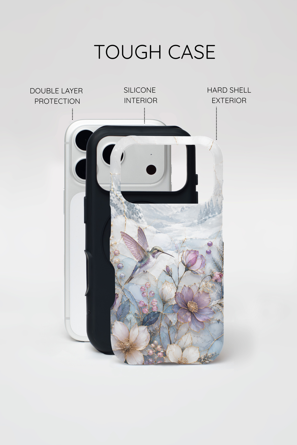Hummingbird iPhone Case | Vintage Floral iPhone Case