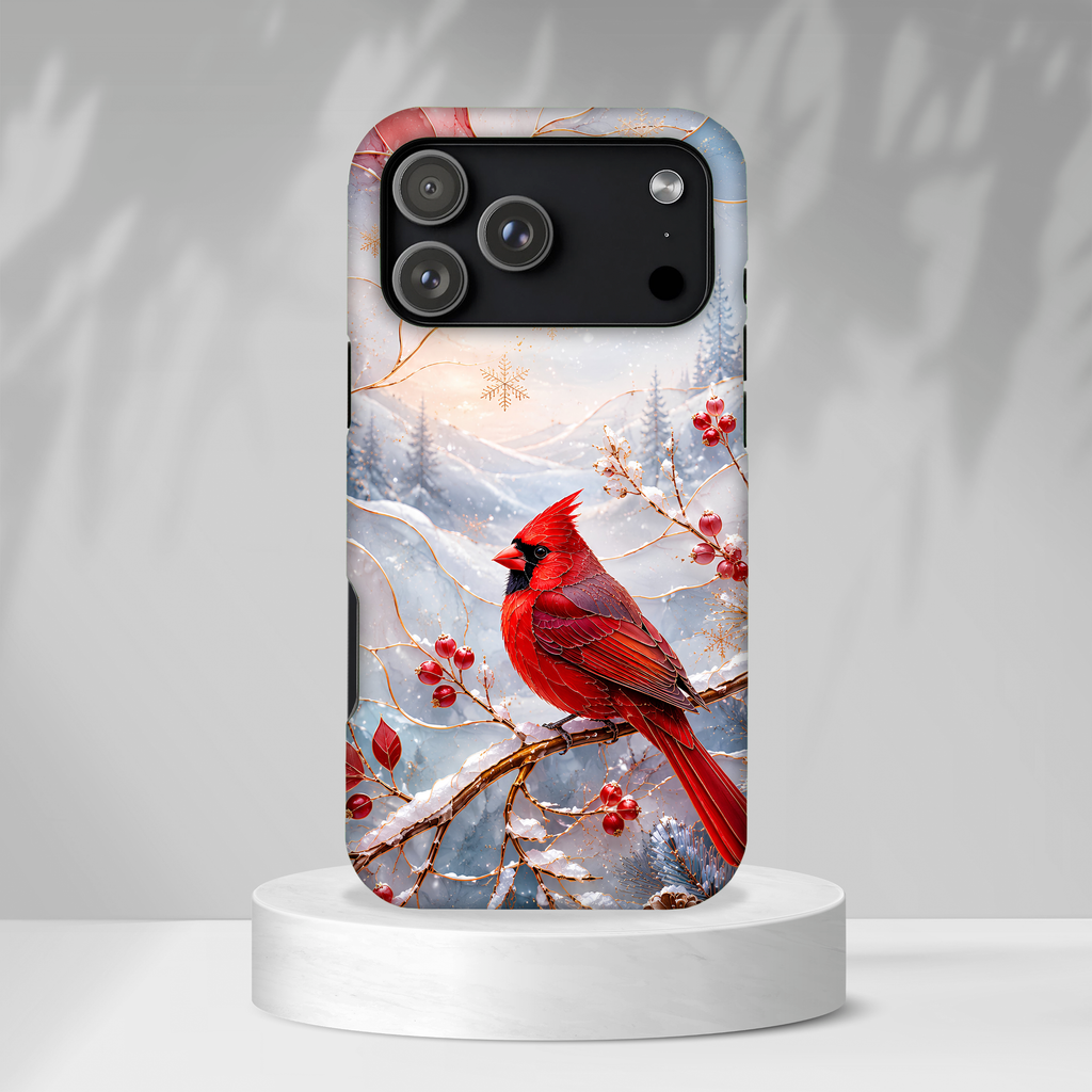 Cardinal iPhone Case | Winter Bird iPhone Case