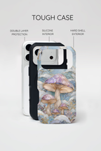 Iridescent Mushroom Illustration iPhone Case | Protective Hard Case