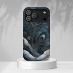 Peacock Feather iPhone Case | Blue Gold iPhone Case