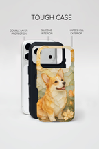 Corgi iPhone Case | Stained Glass Dog iPhone Case