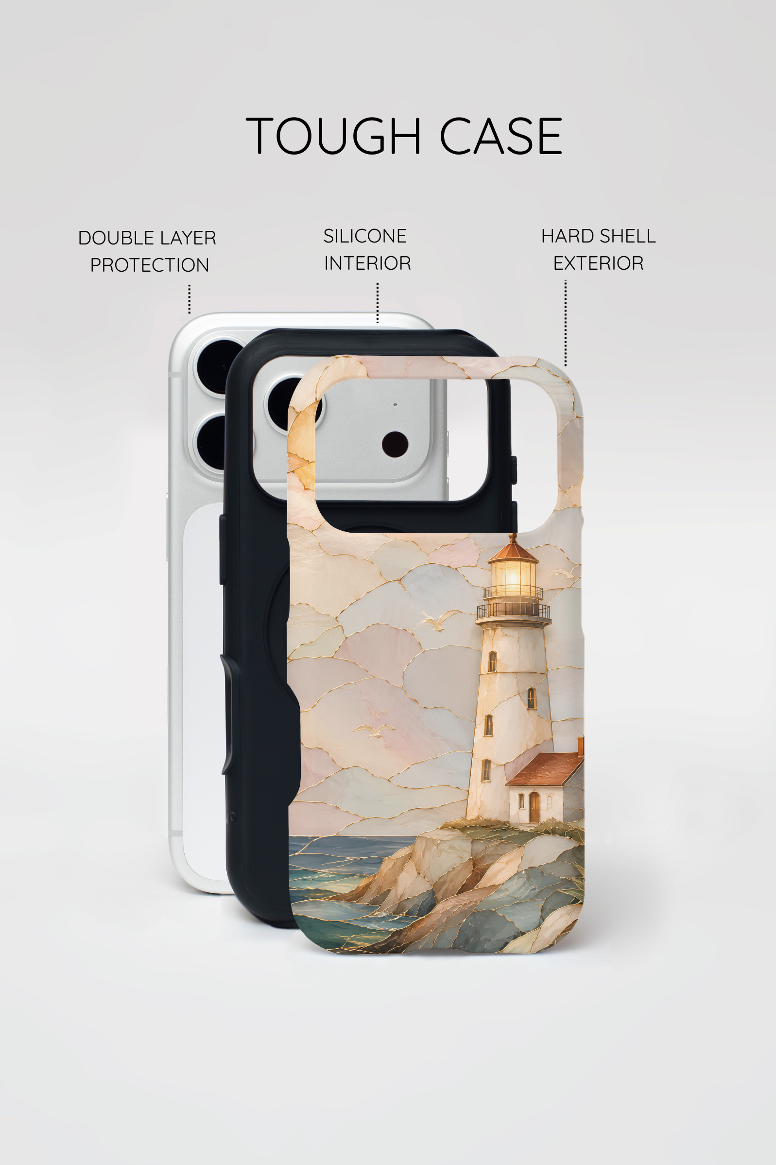 Lighthouse iPhone Case | Coastal Stained Glass iPhone Case
