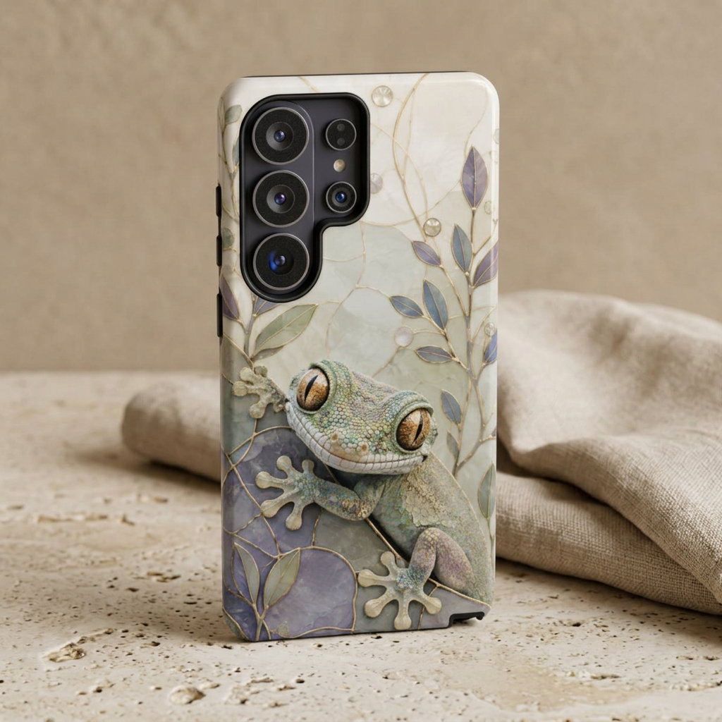 Tree Frog Samsung Galaxy Phone Case | Stained Glass Frog Cover