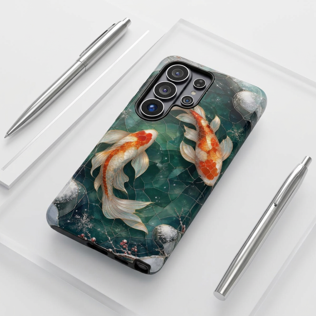 Koi Fish Samsung Galaxy Phone Case | Japanese Pond Phone Case