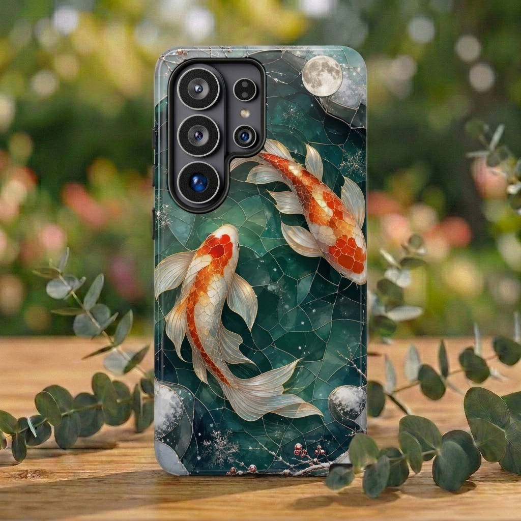 Koi Fish Samsung Galaxy Phone Case | Japanese Pond Phone Case