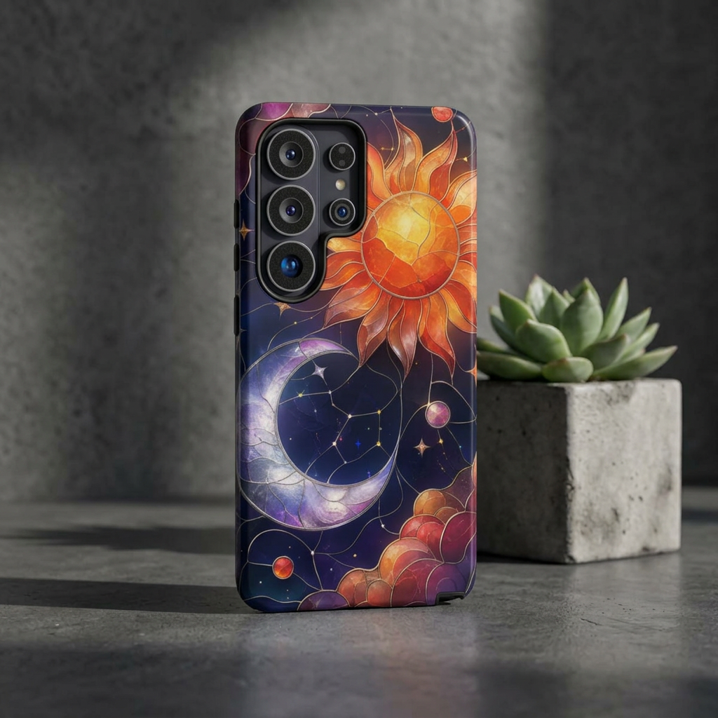 Celestial Sun Moon Samsung Galaxy Phone Case | Astrology Phone Case
