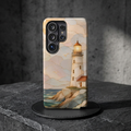 Lighthouse Samsung Galaxy Phone Case | Coastal Stained Glass Phone Case