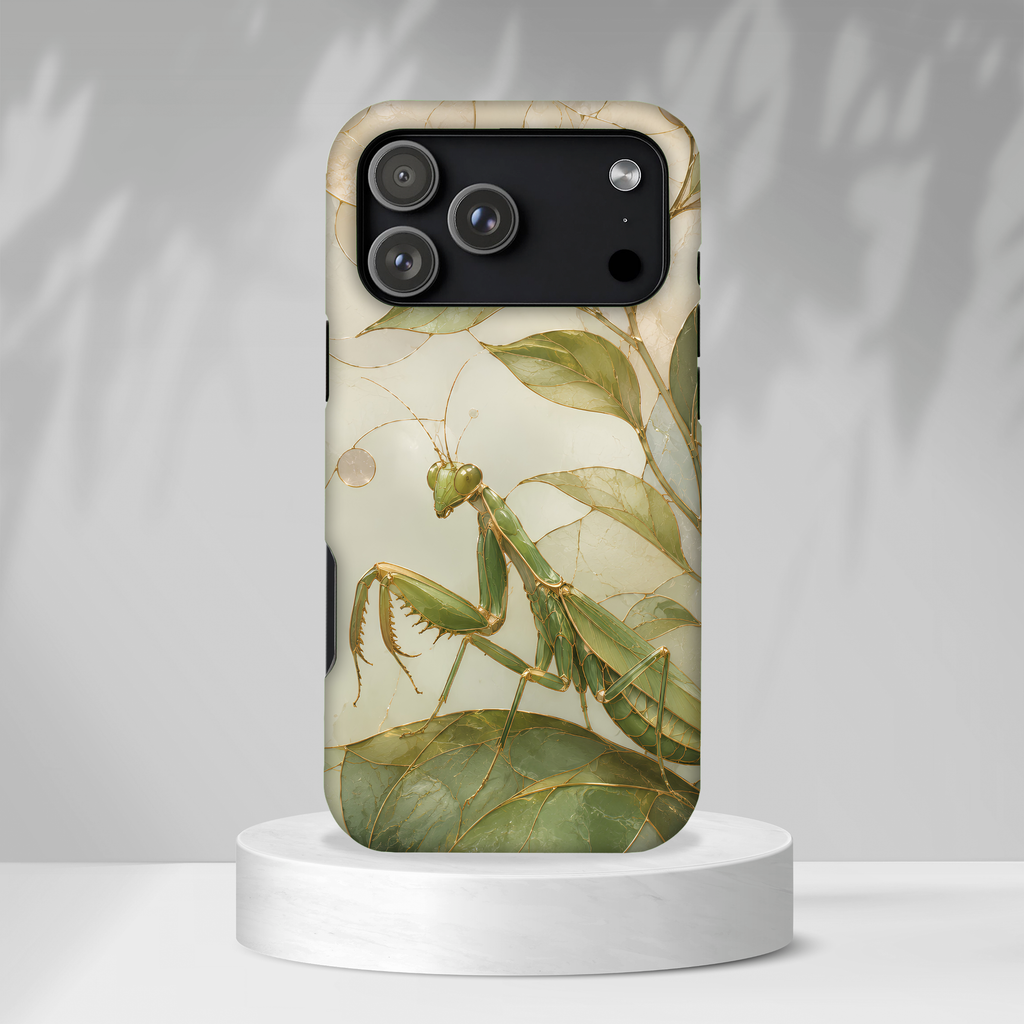 Praying Mantis iPhone Case | Stained Glass Insect iPhone Case