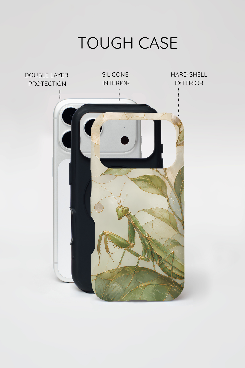 Praying Mantis iPhone Case | Stained Glass Insect iPhone Case