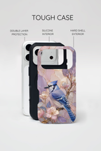 Blue Jay iPhone Case | Bird Floral iPhone Case