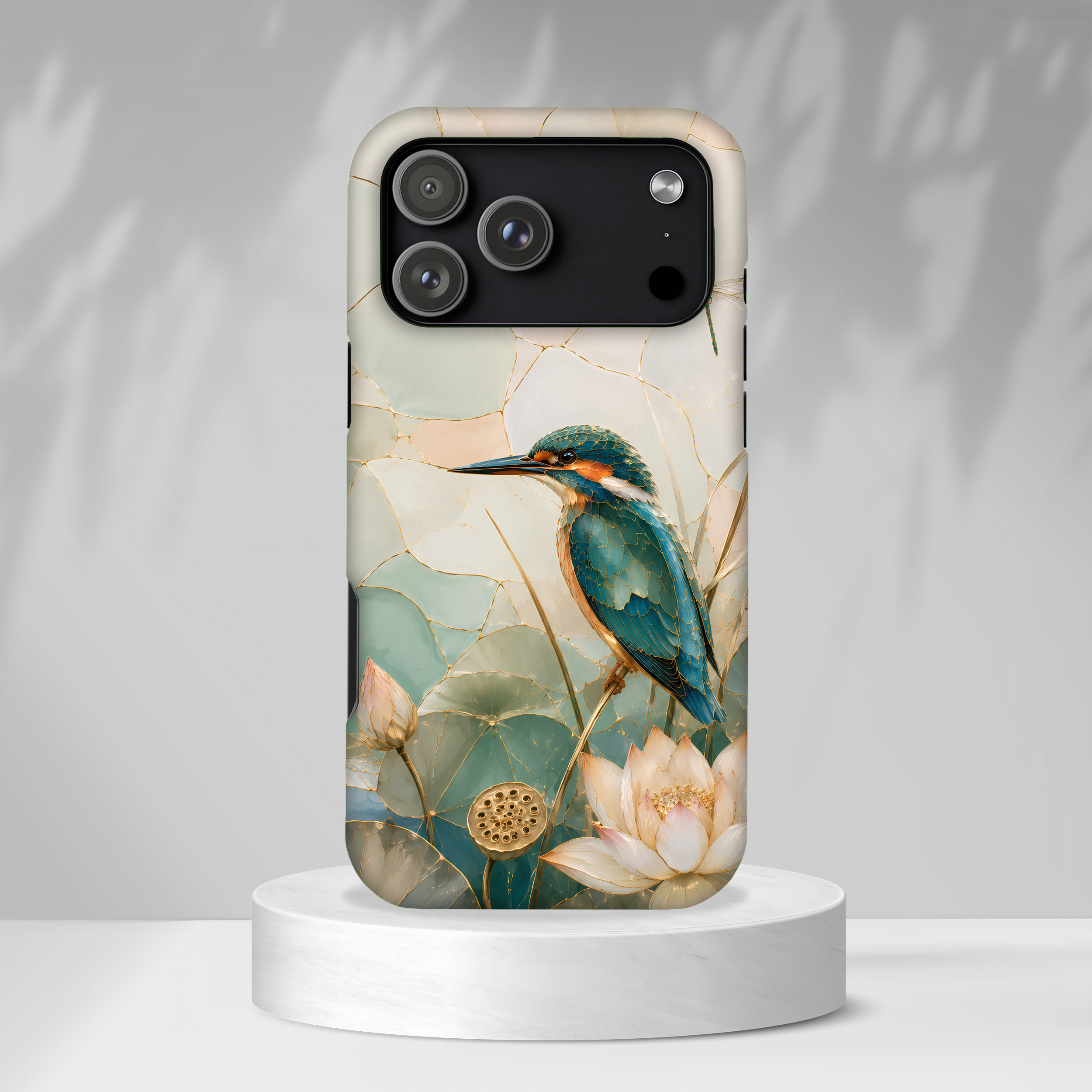 Kingfisher iPhone Case | Lotus Flower iPhone Case
