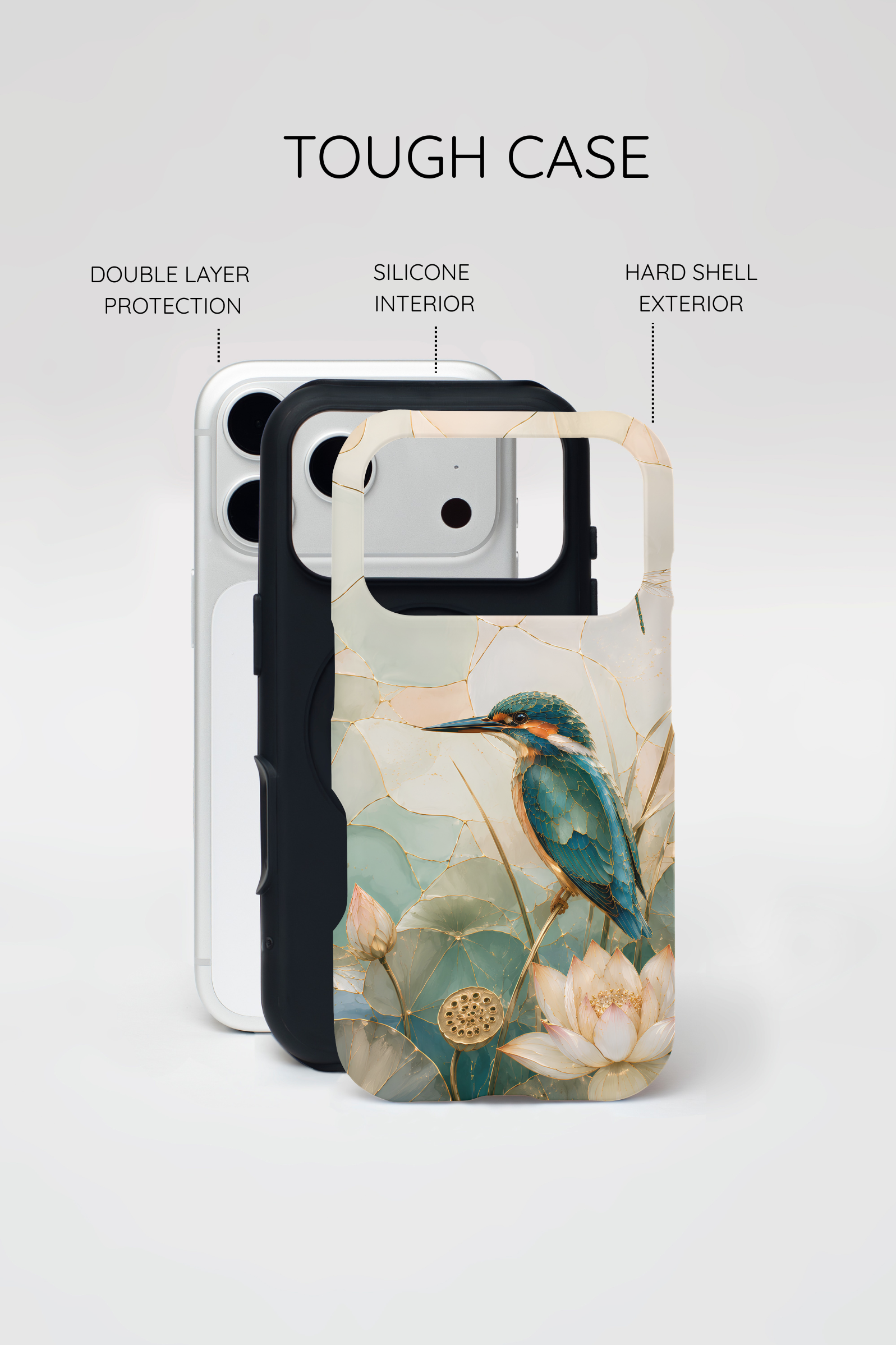 Kingfisher iPhone Case | Lotus Flower iPhone Case