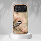Chickadee iPhone Case | Magnolia Flower iPhone Case