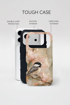 Chickadee iPhone Case | Magnolia Flower iPhone Case