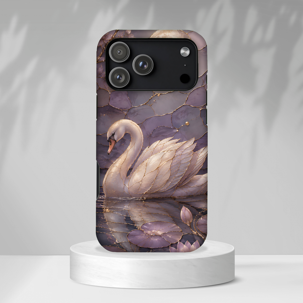 Swan iPhone Case | Moonlit Lake iPhone Case
