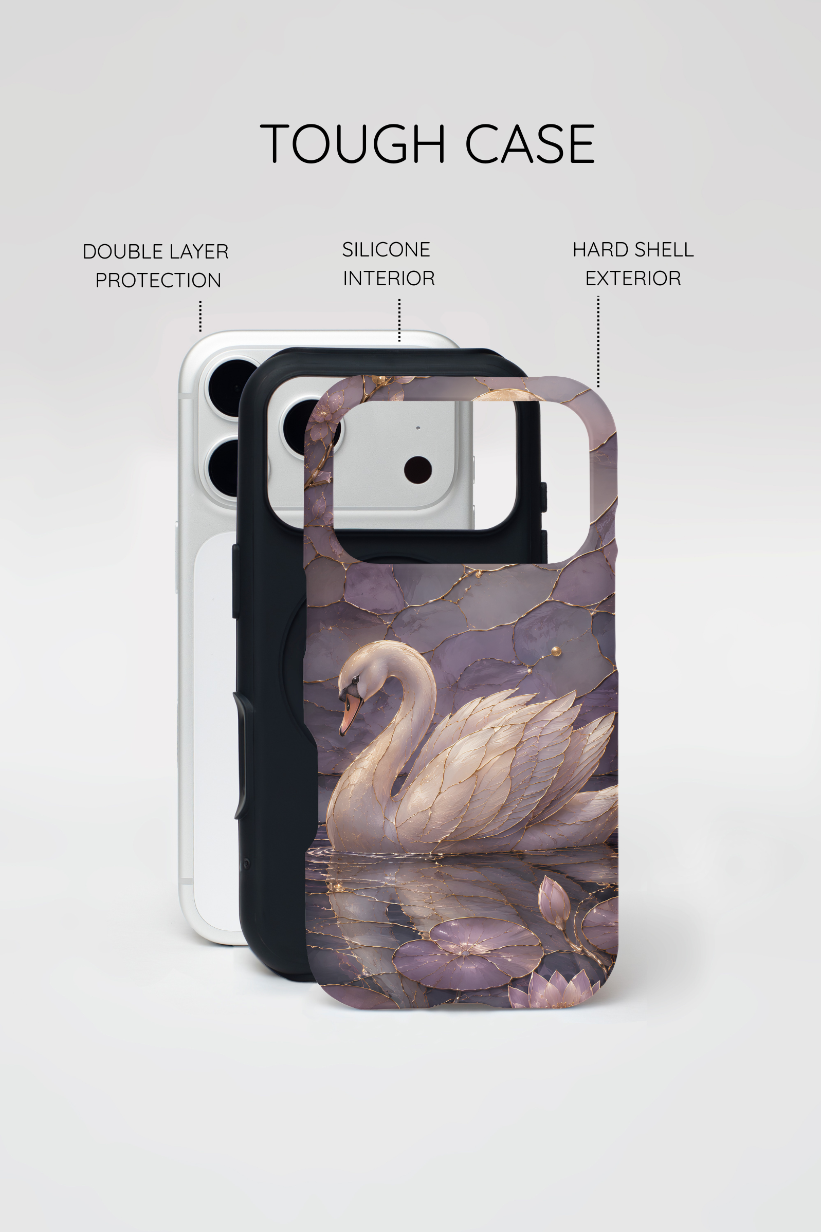 Swan iPhone Case | Moonlit Lake iPhone Case