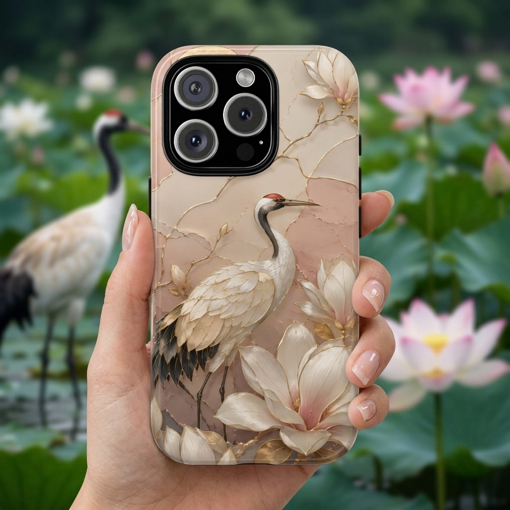 Crane iPhone Case | Floral iPhone Case