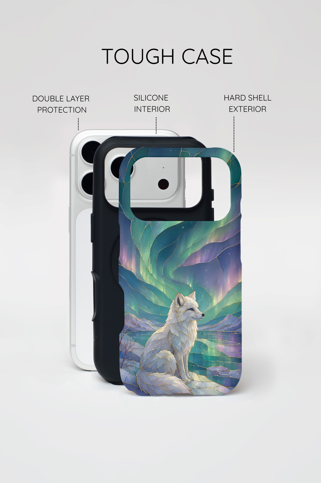 Arctic Fox iPhone Case | Northern Lights iPhone Case