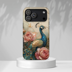 Peacock & Rose iPhone Case | Vintage Floral iPhone Case
