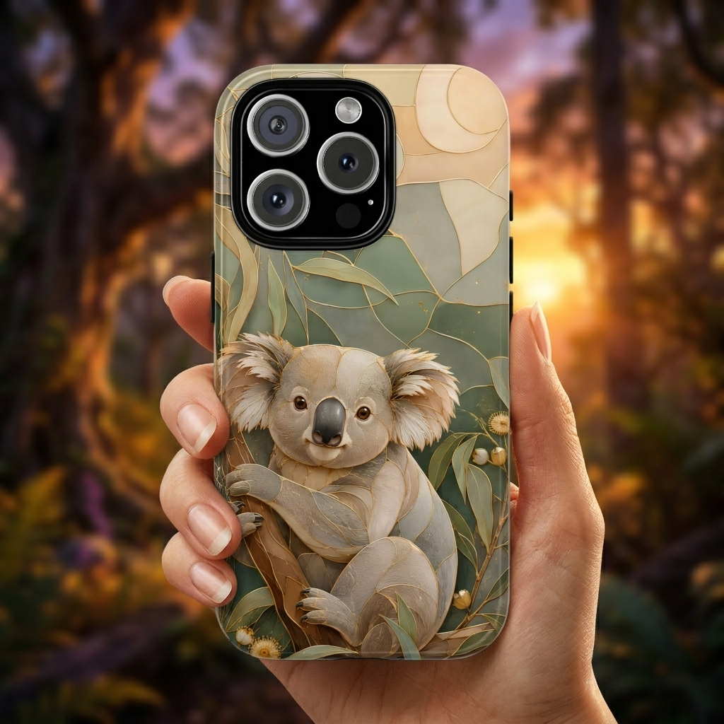Koala iPhone Case | Eucalyptus Botanical Cover