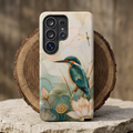 Kingfisher Samsung Galaxy Phone Case | Lotus Flower Phone Case