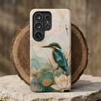 Kingfisher Samsung Galaxy Phone Case | Lotus Flower Phone Case