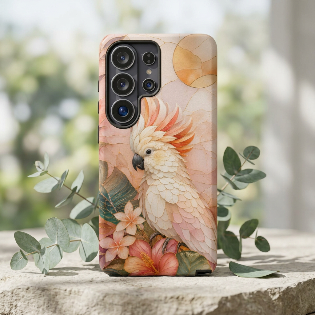 Cockatoo Samsung Galaxy Phone Case | Tropical Bird Phone Case